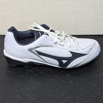 미즈노 화이트/네이비 스파이크 야구화