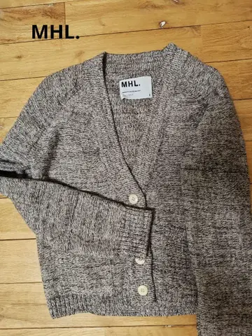 MHL. 울 린넨 V넥 니트 가디건