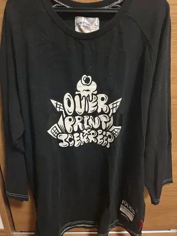 오버 프린트 L 사이즈 긴팔 티셔츠