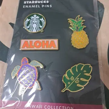 Starbucks Hawaii Collection 에나멜 핀 5개 세트