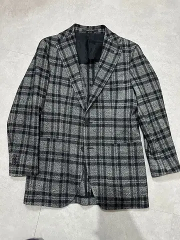 [ 새상품급 ] 딸리아또레 블랙 그레이 체크 자켓
