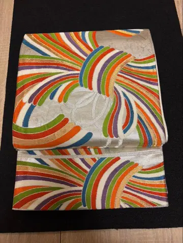 2941 컬러풀한 파도 무늬 후쿠로 오비