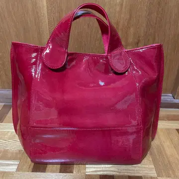 토트백 에나멜 빨간색 미키아모