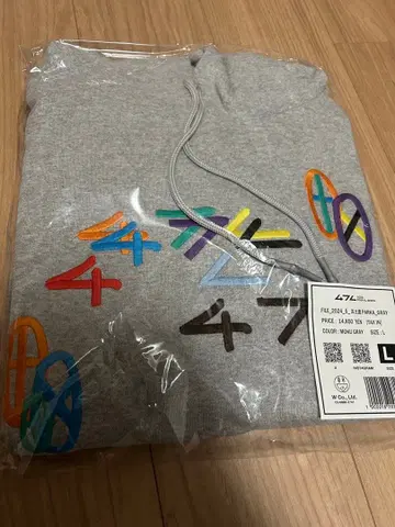 CODE47L 그레이 후드티 L 사이즈 CTRL+S