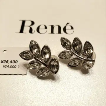 Rene 미사용 새상품 정가 26,400엔 리프 디자인 귀찌 Rene