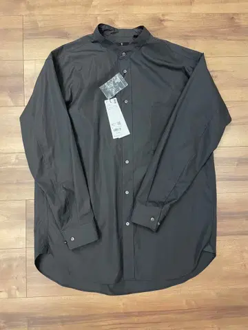 UNIQLO 수피마 코튼 오버 사이즈 스탠드 카라 셔츠