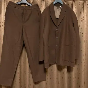 새상품급 UNIQLO U 울 블렌드 테일러드 자켓 셋업 M