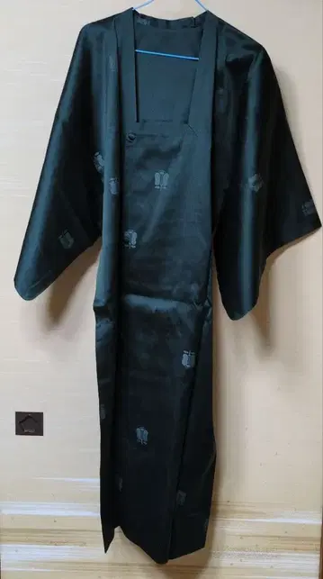 도행 코트 겉옷 짙은 녹색 쇼와 레트로