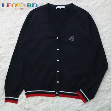 LEONARD SPORT 레오나르 코튼 니트 가디건 일본제 40