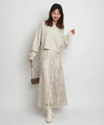 새상품급 Mystrada 마로우 레이스 스커트