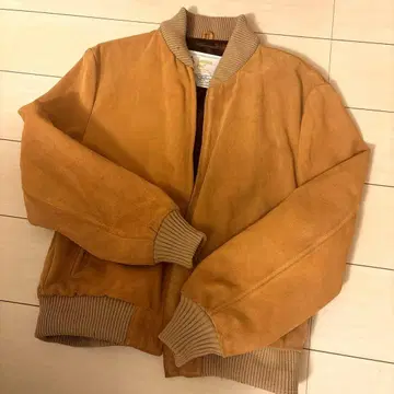 Londonfog 가죽 자켓 짧은 기장 베이지 스웨이드