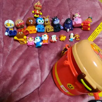 호빵맨 피규어 세트 18개 (내 1개 세균맨 초Q) 양동이 포함