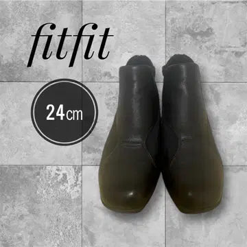 핏핏 가죽 숏부츠 뒷지퍼 새상품급