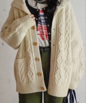 FREAK'S STORE 피셔맨 하이넥 니트 가디건