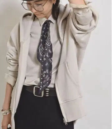 [ AMERICANA/아메리카나 ] WIDE FULLZIP HOODIE