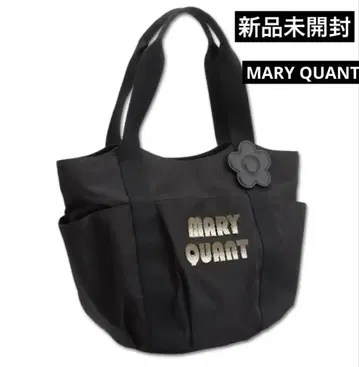 그라데이션 로고 자수 토트 (블랙) MARY QUANT