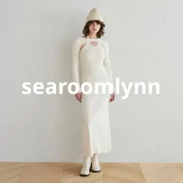 searoomlynn 레이어드 니트 아이라인 원피스