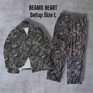 빔즈하트 페이즐리 올 패턴 셋업 L 오버 사이즈 빅