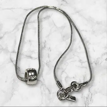 스와로브스키 목걸이 실버 참 포함 새상품급