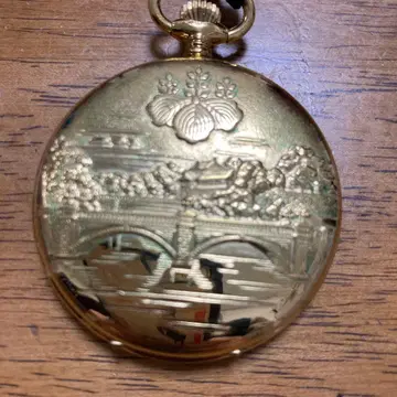 Wates 아날로그 회중시계 골드 컬러