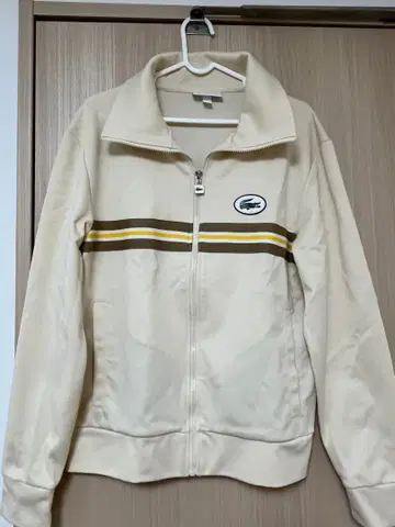 LACOSTE 스트라이프 자켓 US M 크림