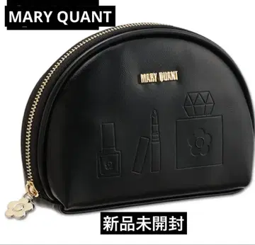 엠보싱 화장품 라운드 파우치 블랙 MARY QUANT