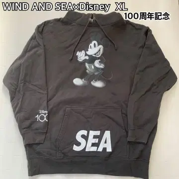 WIND AND SEA x Disney 100주년 기념 후드티 XL 블랙
