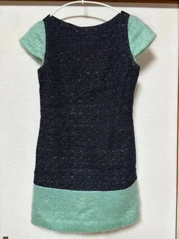 HAN AHN SOON 반팔 미니 원피스 38 네이비