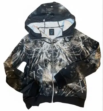 00s cyber dog black logo hoodie