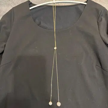 스와로스키 골드 펄 라운드 펜던트 목걸이 박스 없음