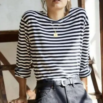 더 신존 마린 보더 T셔츠 블랙