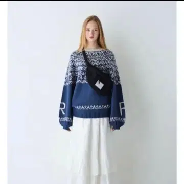 RUBY AND YOU 노르딕 무늬 오버 사이즈 스웨터 F