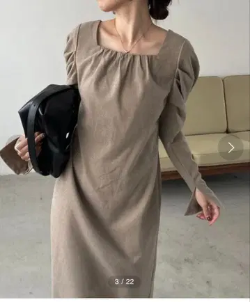 2025aw 새상품 capricieux le'mage 스퀘어 퍼프 원피스