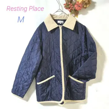 Resting Place 퀼팅 자켓 M 네이비 코듀로이 옷깃