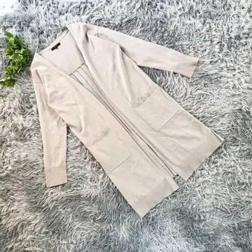 COMME CA ISM [ M ] 베이지 플리츠 롱 가디건 베이지