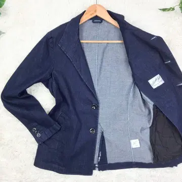 새상품급 남성용 비기 스탠드 카라 언라이닝 데님 자켓 M
