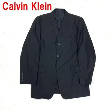 A6892 캘빈클라인 테일러드 자켓 울 린넨 블랙 38