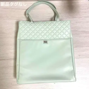 미사용 새상품 택 없음 다리치 민트 그린 퀼팅 토트백