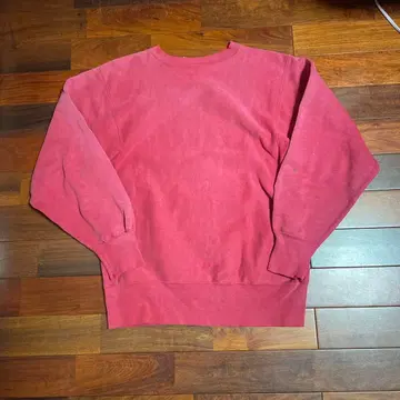 목 없는 L 90s 자수 택 미국제 리버스 위브 빨간색 분위기 계열