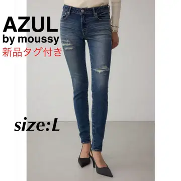 AZUL by moussy 아즐 DENIM 리페어 스키니 데님