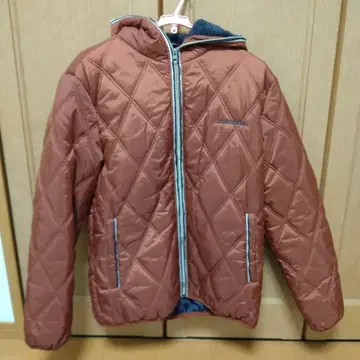 CONVERSE 브라운 다운 자켓 후드 부착