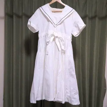 세일러 카라 코튼 100% 원피스