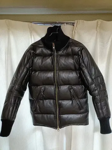 RED MOON 레드문 가죽 다운 자켓 소가죽 블랙 38