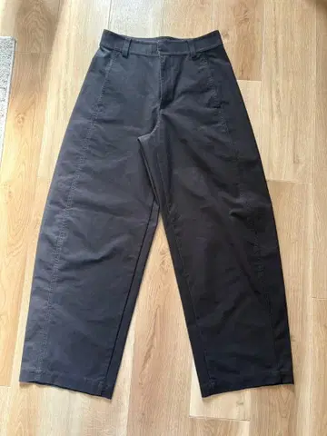 UNIQLO 저지 배럴 레그 팬츠 블랙