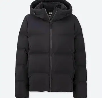 UNIQLO 심리스 다운 파카 블랙 남성용 xs 사이즈
