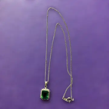 에메랄드 그린 실버 925 목걸이