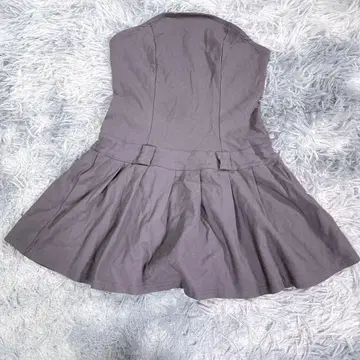 SHEIN [ M ] 튜브탑 미니 원피스 라이트 그레이 얇은 소재 여성용