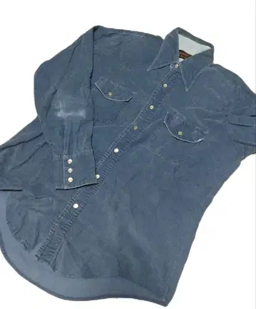 70s alexander's 코듀로이 셔츠 블루 그레이 네이비