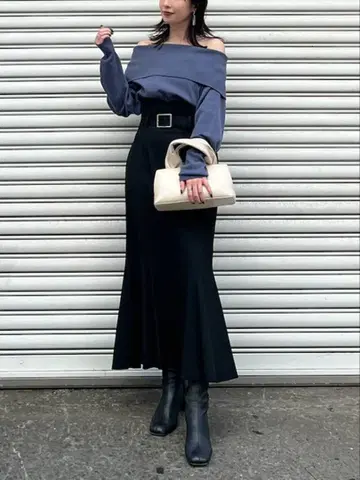 2way 하이웨스트 머메이드 스커트 FRAY I.D