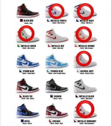 조던 가챠 메탈릭 6종 세트